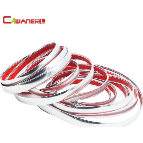 Cawanerl 6-30MM Auto Silver Chrome Decoration Strip Moulding Trim Sticker Car Detector Strip For BMW Toyota Ford Renault Opel