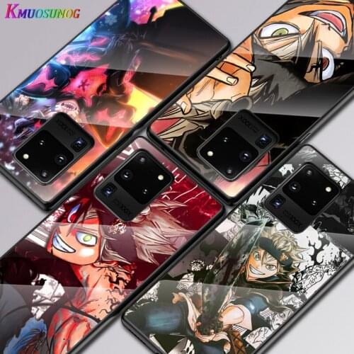 Anime Black Clover For Samsung Galaxy S20 FE S10e S10 S9 S8 Ultra Plus Lite Plus 5G Tempered Glass Cover Phone Case