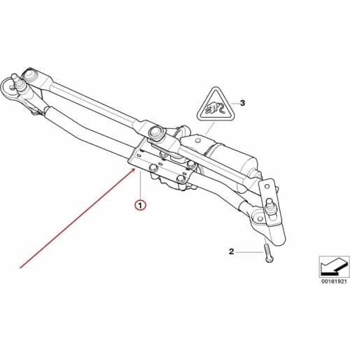 61612990025 Car Wiper motor Suitable for X1 E84 X1 35i 20d 18i 20i 28ib mw2009-2016 Wiper linkage lever Wiper arm lever
