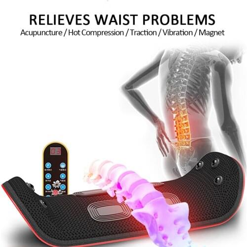 Electric Lumbar Traction Device Waist Back Massager Vibration Massage machine Lumbar Spine Support Waist Relieve fatigue