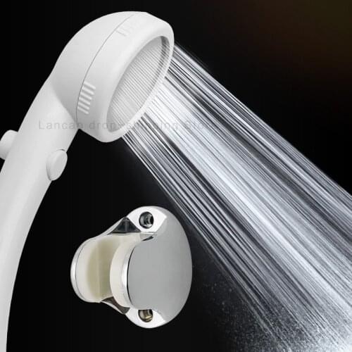 Handheld Shower Head High Pressure Chrome 3 Spary Setting with ON/OFF Pause Switch Water Saving Adjustable Luxury Spa Detachable