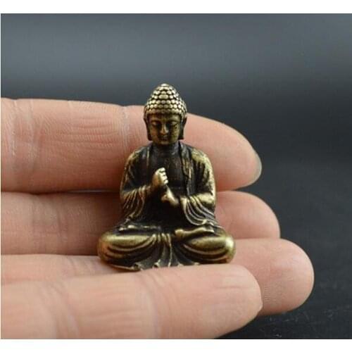 Chinas pure brass sakyamuni Buddha small statue
