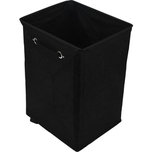 Dirty Clothes Laundry Basket Foldable Storage Basket with Wheel for Office Waterproof Oxford Bathroom Laundry Hamper Black