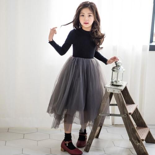 3-14 Years Warm Thick Winter Spring Fall Girls Princess Dress Long Sleeve Kids Party Dresses Girl Toddler Teen Clothes JW5003A