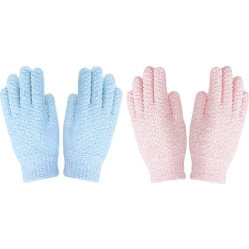 Exfoliating 5 Fingers Bath Gloves Shower Towel Massage Body Scrub Mitt Dead Skin Cell Remover Bathing Cleaning Au27 21 Dropship