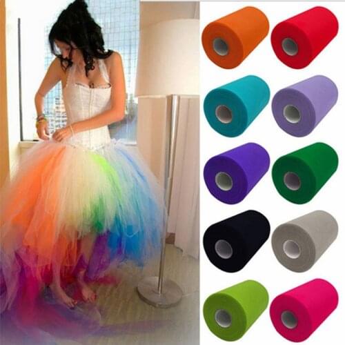 Transparent yarn (100yards/roll) 15cm tulle reel ballet skirt gauze elements tablecloth lace birthday wedding decoration ribbon