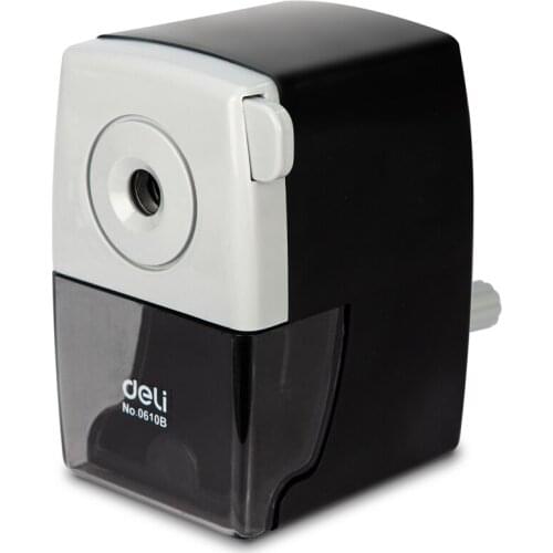DELI 0610B Rotary Pencil Sharpener Machine Pencil Cutter Office Stationery School Hand Crank Pencil Sharpener
