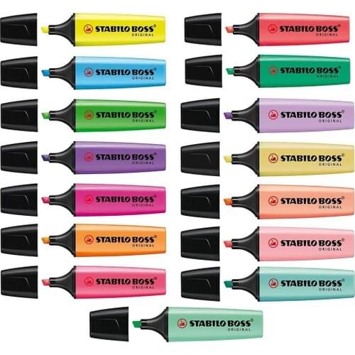 Stabilo Boss Highlighter Pen 16 Color Set Bundle Pastel Marking Pen Highlighter Pen Felt-Tip Pen Original Product Fast Shipping