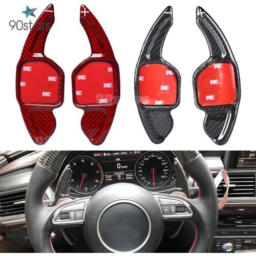 Carbon Fiber Wheel Shifter Paddle Shift Extension For Audi A3 A4L A5 A6L A7 A8 TT TTS SQ5 RS3 Q3 Q5 Q7 S5 S6 Car Shift paddles