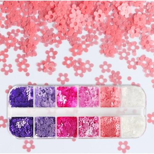 Butterfly Sequins For Nail Art Decorations Design Summer Mixed Flowers Shape Sparkly Glitter Flakes Nail Manicure Accessories