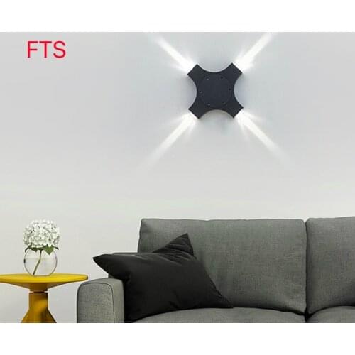 Waterproof and moisture-proof cross starlight LED wall light aluminum decoration outdoor waterproof courtyard style hotel KTV