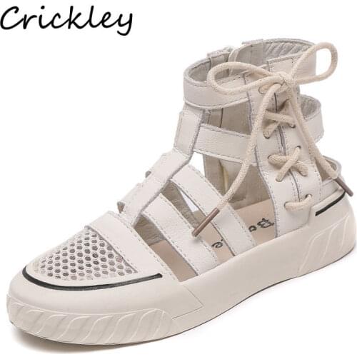 High Quality Girl Boots Genuine Leather Hollow Out Fashion Boots For Kids Girls Roman Boots Soft Comfortable Childrens Shoes