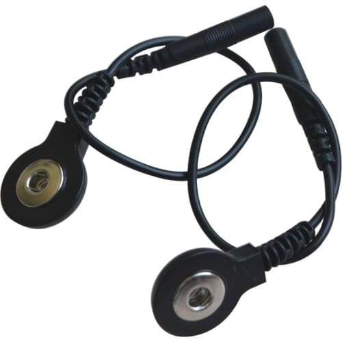 Replacement Physical Therapy Tens Lead Wire Adapter Cable 2mm Pin To 3.5mm Electrode Snap For Tens EMS Body Massage Relaxation