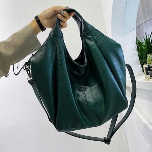 Large Capacity Women Handbag Soft PU Leather Hobo Tote Designer Shoulder Crossbody Bag Trendy Handle Bag Shopping Cellphone Bags