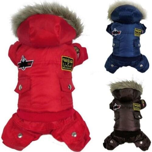 Winter Warm Pet Dog Jacket Coat Dog Clothes Puppy Chihuahua Clothing Waterproof Puppy hoody Clothes Jumpsuit Pet supplies