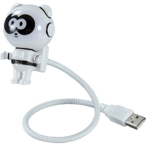 1PCS Mini LED Flexible Reading Lamp Panda Astronaut Reading Lamp Portable Mini USB Lamp Soft Light LED Night Lamp