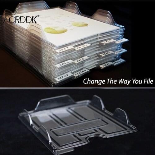 1Pc File Storage Box Document Rack Organizer Tray Stackable for Magazine Paper Office DF