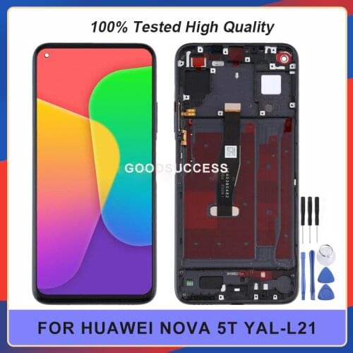 100% Tested 6.26'' For Huawei Nova 5T LCD Honor 20 YAL-L21 YAL-L61A YAL-L71A LCD Display Touch Screen Digitizer Assembly