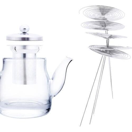 5Pcs Stainless Steel Teapot Filters Tea Leaf Spice Spring Filter Strainer Single Nozzle Glass Teapot Accessories