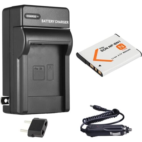 Battery + Charger for Sony Cyber-shot DSC-W510, W610, W620, W630, W650, W670, W690, W710, W730, W800, W810, W830 Digital Camera