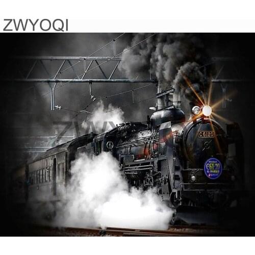 DIY 3D Diamond mosaic Full Square Diamond painting Cross stitch Traveling train Full Round Diamond embroidery Traveling train