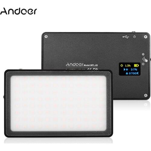 Andoer MFL-05 96pcs LED Video Light Photo Lighting on Camera 3500K-5700K Dimmable LED Lamp for iPhone Camcorder Canon Nikon DSLR