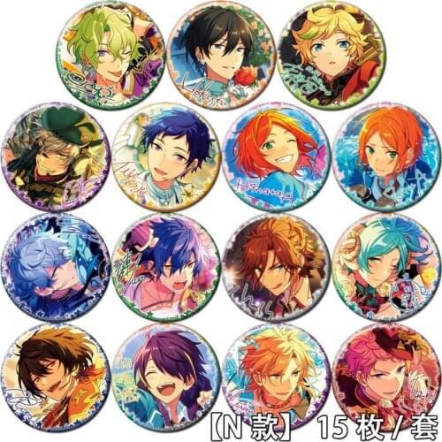 58mm Idol dream Ensemble Stars Badge Twins Tsukinaga Leo Shinkai Kanata Takamine Midori Brooch Acrylic Buttons