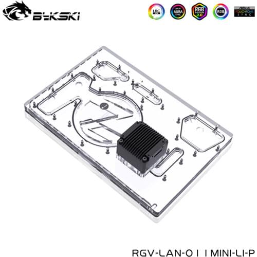 Bykski Acrylic Front Distro Board For LIANLI O11 MINI Computer Case ,Support Motherboard Control ,RGV-LAN-O11MINI-LI-P