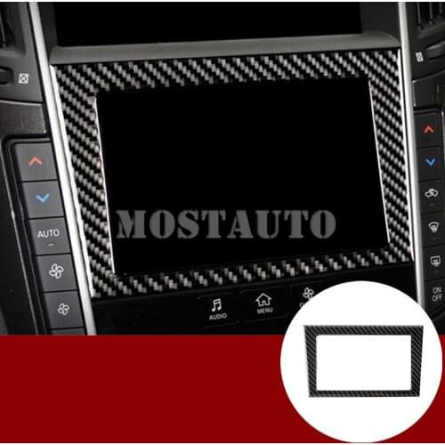 For Infiniti Q50 Carbon Fiber Center Console GPS Navigation Cover Trim 2013-2020 1pcs Car Decor Car Accessories Interior