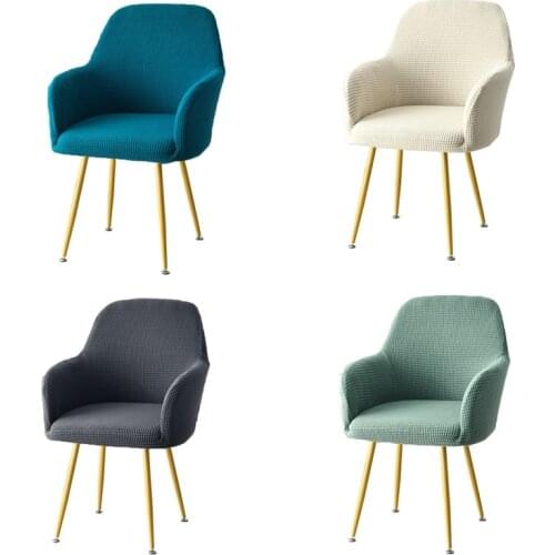 1/6pc Polar Fleece Fabric High Arm Chair Cover Elastic Stretch Dining Chairs Cover Slipcover Office Chair House De Chaise