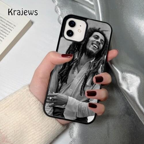 Krajews Bob Marley Smoking coque Phone Case for iPhone 12 mini 5 6S 7 8 PLUS X XS XR 11 PRO MAX SE 2020 Back Cover Funda Shell