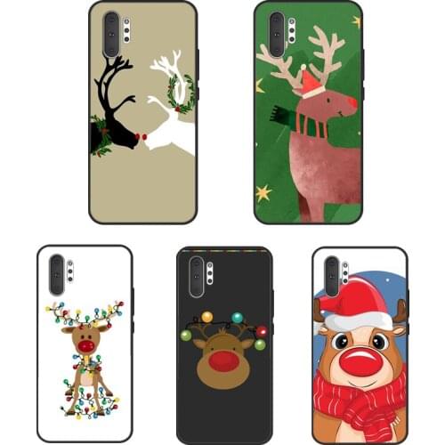 Merry Christmas Reindeer Case Cover For Samsung Galaxy S21 S20 Ultra Note 20 S8 S9 S10 Note 10 Plus S20 FE Coque