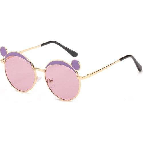 Bear Ear Kids Sunglasses Children Sun Glasses Baby UV400 Mirror Shades Goggles Eyewear Girls Eyeglasses Boys Oculos De Sol