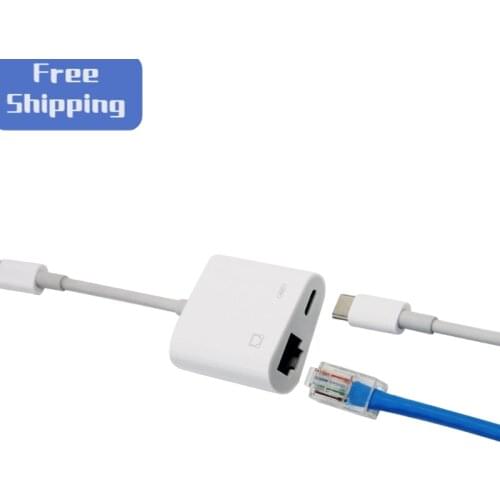 Usb c dock Mobile phone network cable converter RJ45 Ethernet converter 100M network card with charging combo for xiaomi huawei