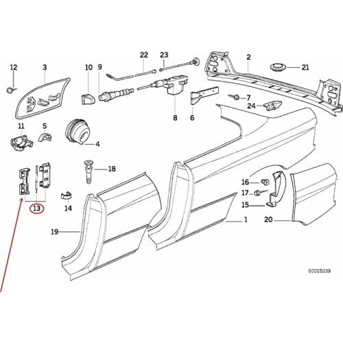 Car Fuel tank cap hinge Cover hinge Iron cover hinge E38 E39 520 528 530 738b mw740 1998-2013 Fuel tank cover Fuel cap hinge