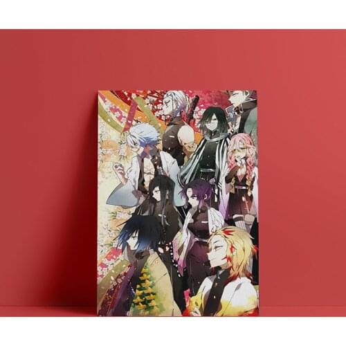 Canvas Painting Nordic Style Poster Wall Art Prints Demon Slayer Kimetsu No Yaiba Pillars Modular Picture For Bedroom Home Decor