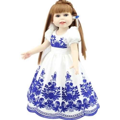 Girl Doll Reborn Princess Doll Bebe Reborn 18 Inch/45 cm, Soft Plastic Baby Doll Plaything Toys for Kids Juguetes Gift