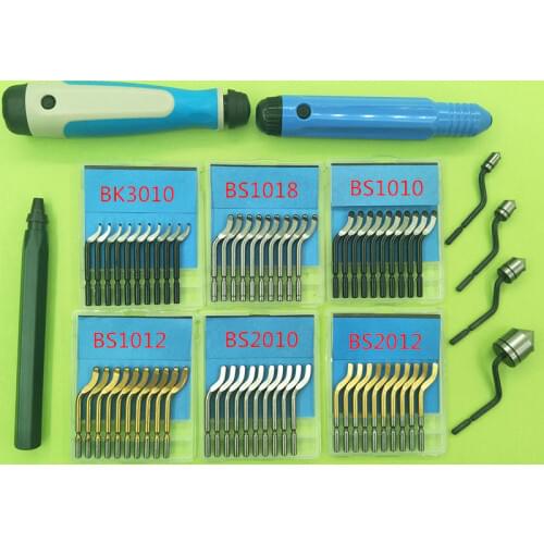 Stainless steel burr NB1100 scraping blade BS 1018 Manual trim knife head BS 1010 tool BK3010 plastic