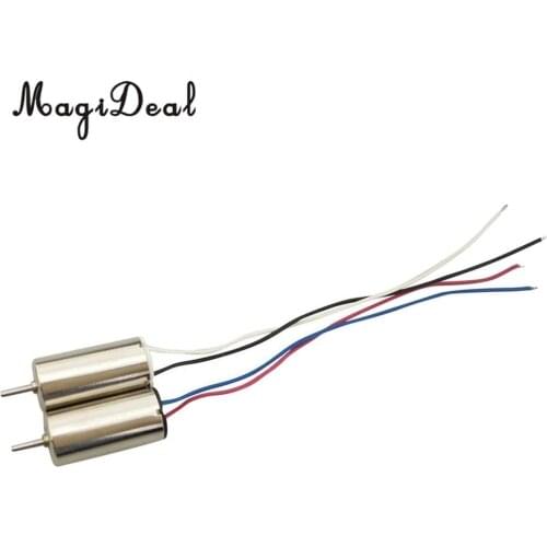 MagiDeal 1Pair Metal CW CCW Drone Motors for RC SYMA X22 X22W RC Quadcopter Drone Model Accessory 10x10x10mm