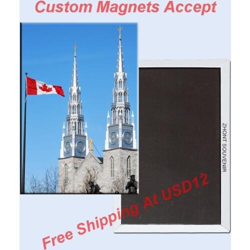 Memorabilia Magnets Home Decor Stickers,Ottawa Cathedral Souvenir Fridge Magnet 5671