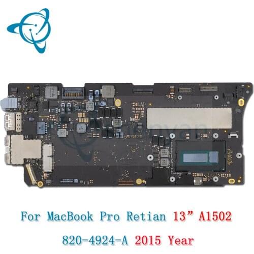Shenyan 820-4924-A 2015 A1502 Motherboard for Macbook Pro Retina 13.3" 2.7 GHZ 8 GB logic board EMC 2835 MF839xx/A MF841xx/A