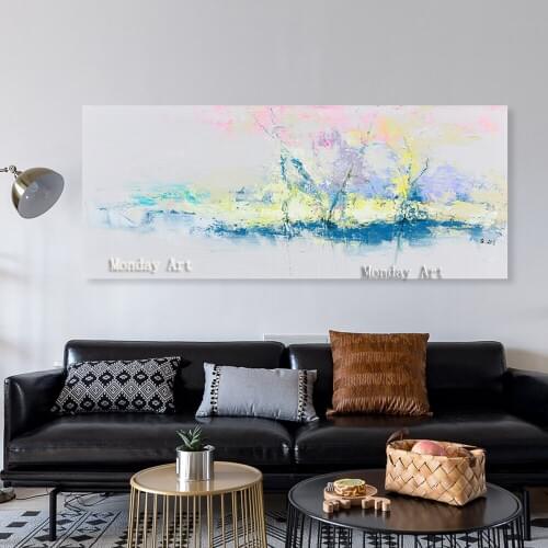 Fashion Art Hand Painted City Landscape Oil Painting On Canvas Pop Art Modern Abstract Wall Picture For Wall Decoration No Frame