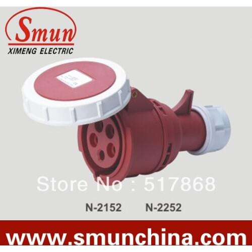 N-2252 32A 220-415V 5pin Industrial Mobile Socket 3P+N+E with CE ROHS 1 Year Warranty IP67 Waterproof Connector
