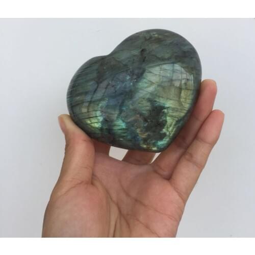 New arrivals Natural heavy flash labradorite crystal gemstone heart meditation healing chakra protection crystal stone for gift