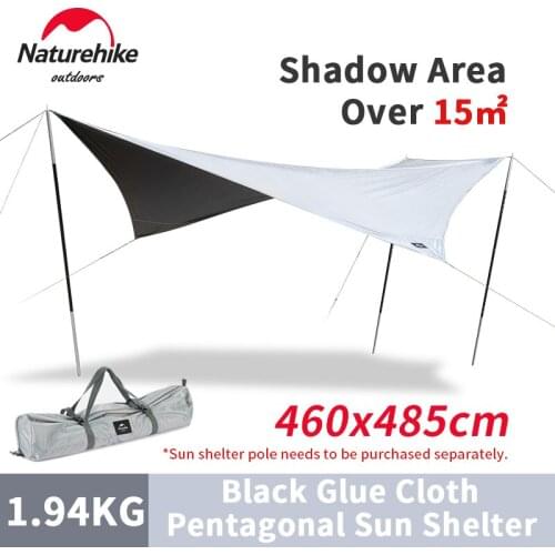 Naturehike Outdoor 6-8 Persons Sun Shelter Tent Camping Picnic Portable Waterproof 2000mm Sun Protection Area 15m² Awning Tent