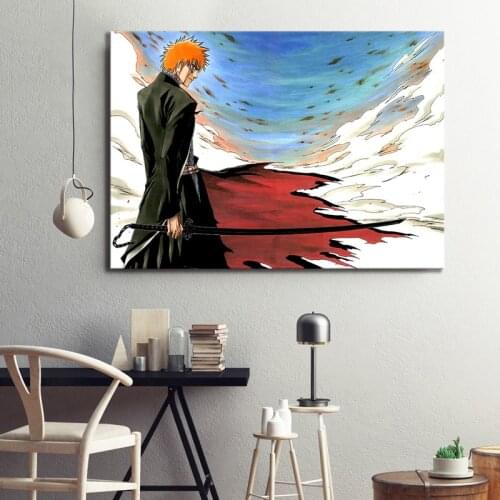 Kurosaki Ichigo Bleach Anime Poster HD Digital Art Wall Painting Cartoon Picture Oil Painting Customized Canvas Painting