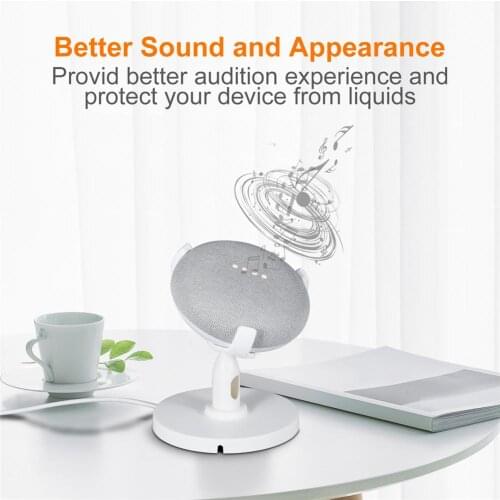 Pedestal Support For Google Home Mini Desktop Stand 360 Degree Rotation Multi-angle Adjustable Design Anti-scratch Anti-slip