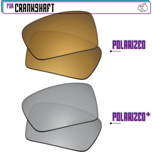 EZReplace Polarized Replacement Lenses for - Oakley Crankshaft Sunglasses - Sir P Plus-GunmetalP