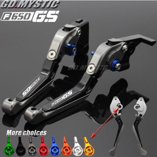 For BMW F650GS F650 GS For Dakar 650GS 2003-2007 LOGO Motorcycle Adjustable Folding Extendable Brake Clutch Lever