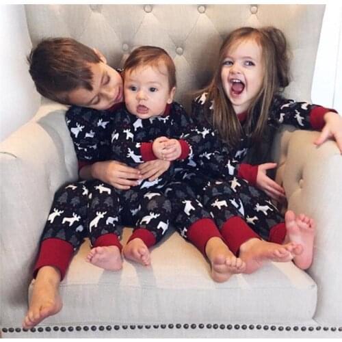 Whole Family Christmas Outfits Funny Brother Sisters Matching Clothing Sets Newborn Girl Romper Clothes Children Playsuit 2021
